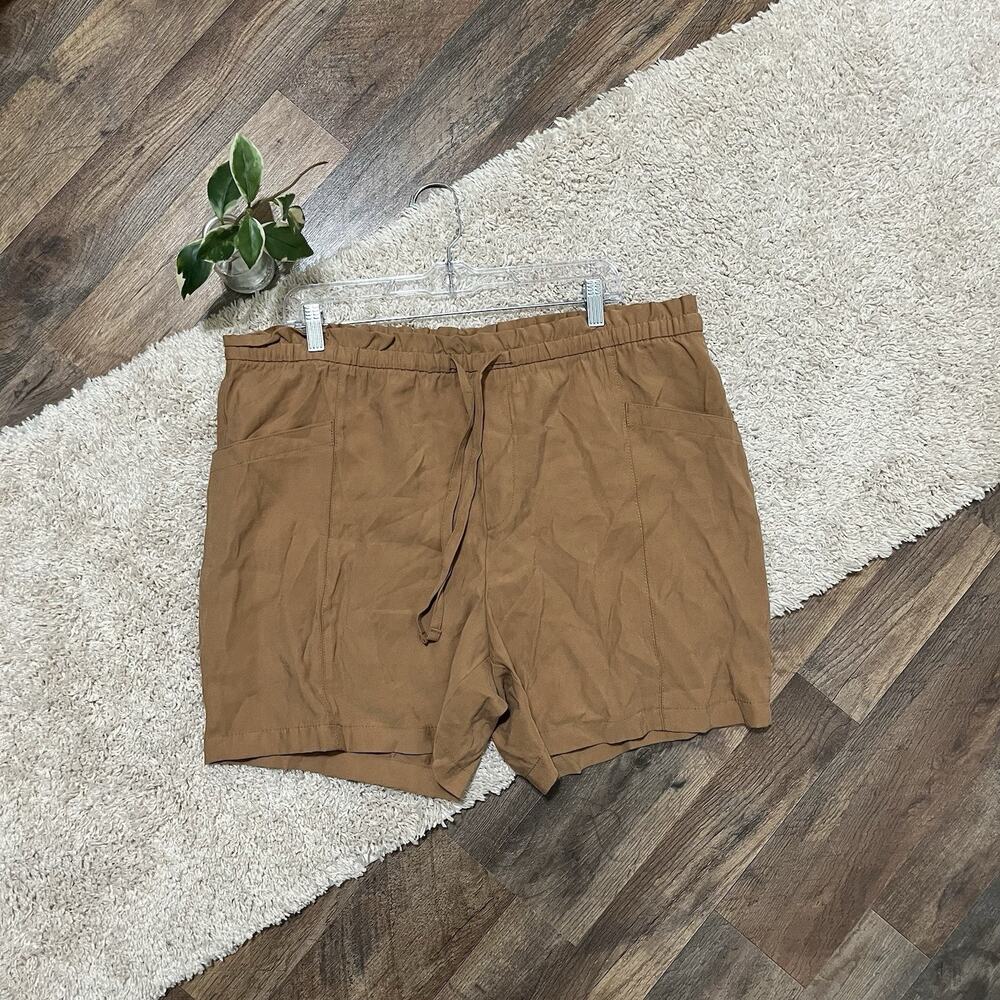 Old Navy XL Brown High-Rise Paperbag Pull-On Drawstring Tie Front Shorts NWT
